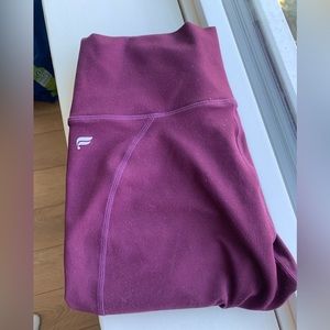 Fabletics High-Waisted PowerHold 7/8 Leggings in Burgundy